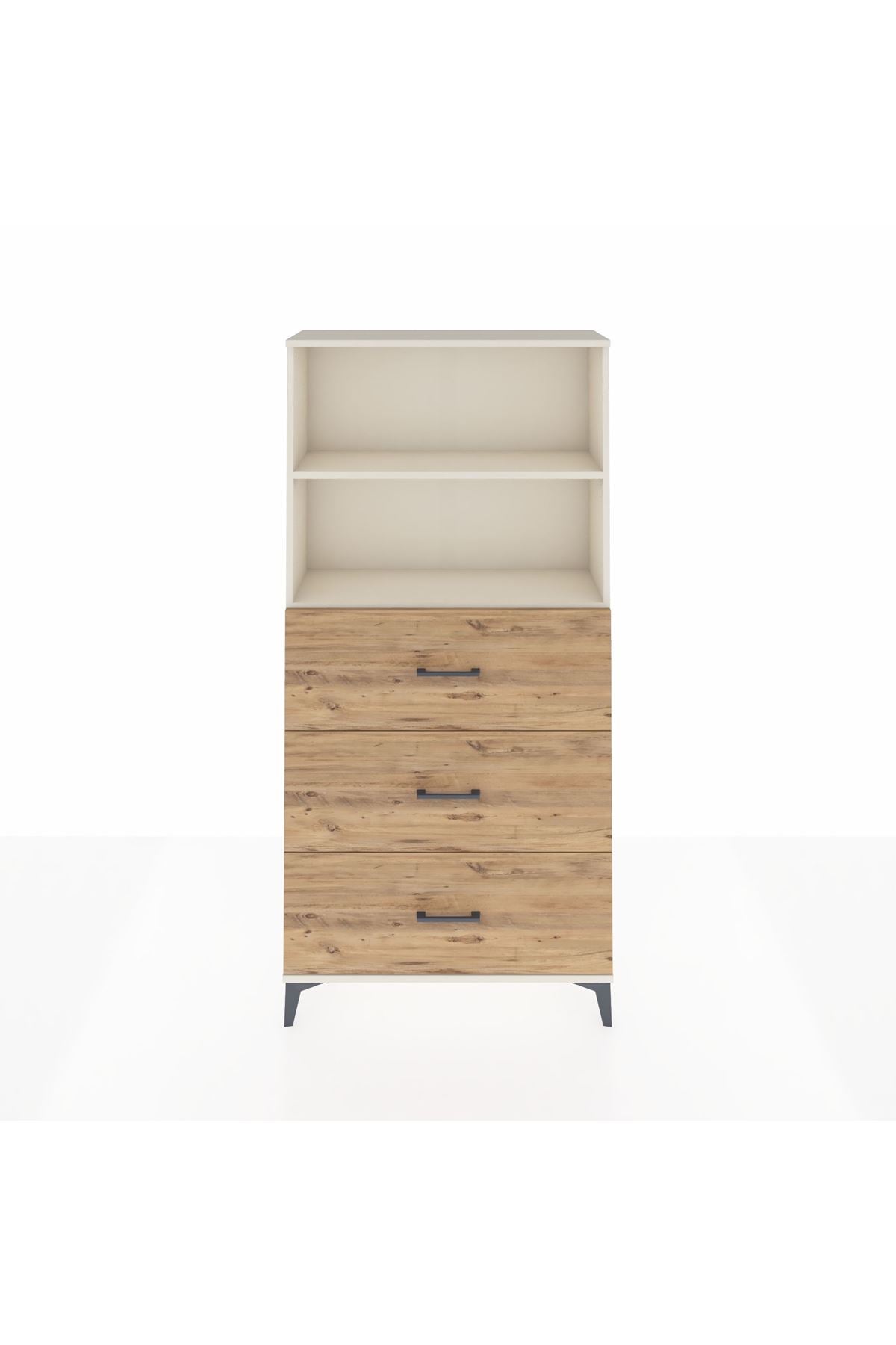Arges Dolap 2 Raflı 3 Çekmeceli 88x30x182 - S24M052V3A