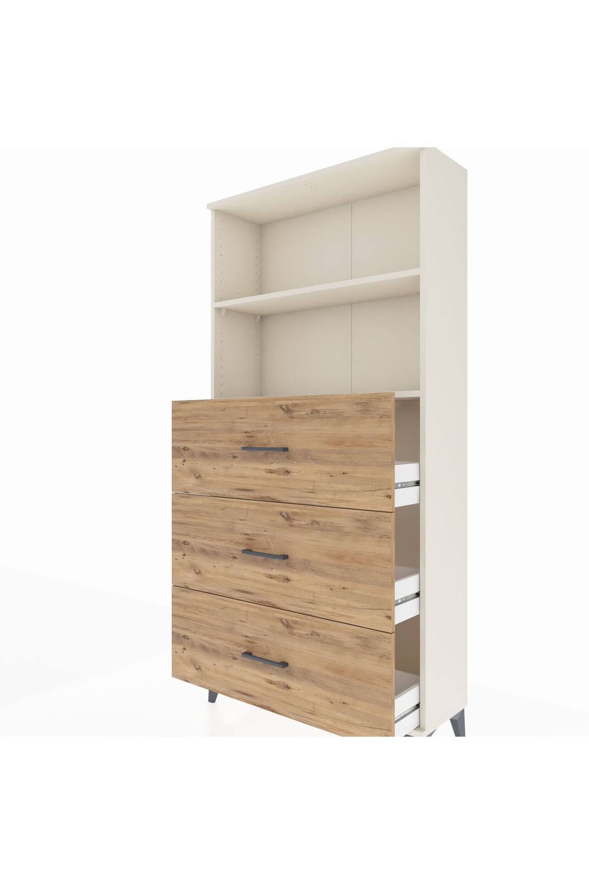 Arges Dolap 2 Raflı 3 Çekmeceli 88x30x182 - S24M052V3A