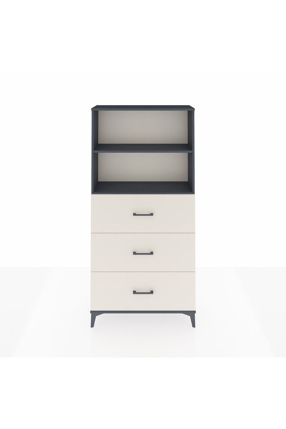 Arges Dolap 2 Raflı 3 Çekmeceli 88x30x182 - S24M052V4A