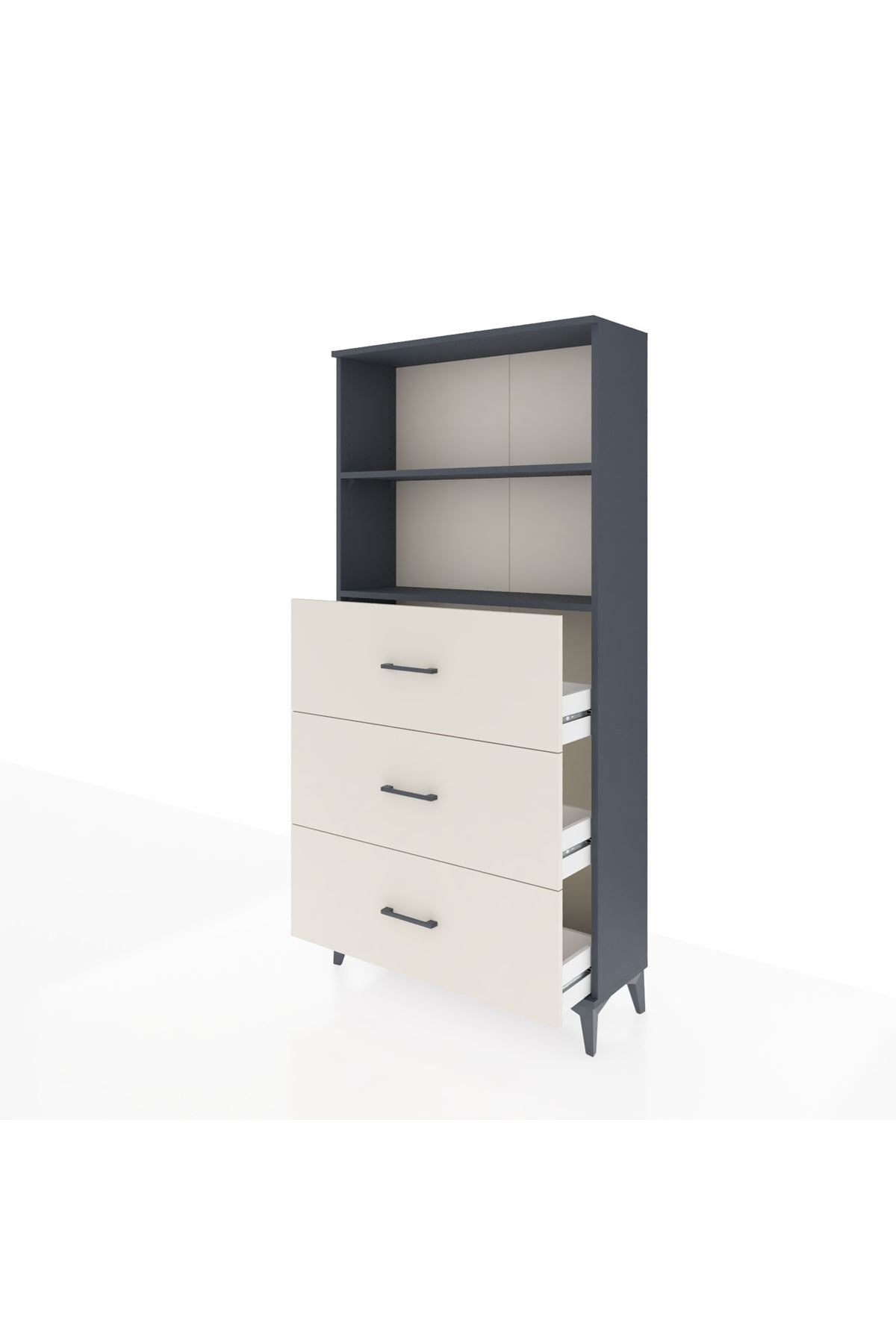 Arges Dolap 2 Raflı 3 Çekmeceli 88x30x182 - S24M052V4A