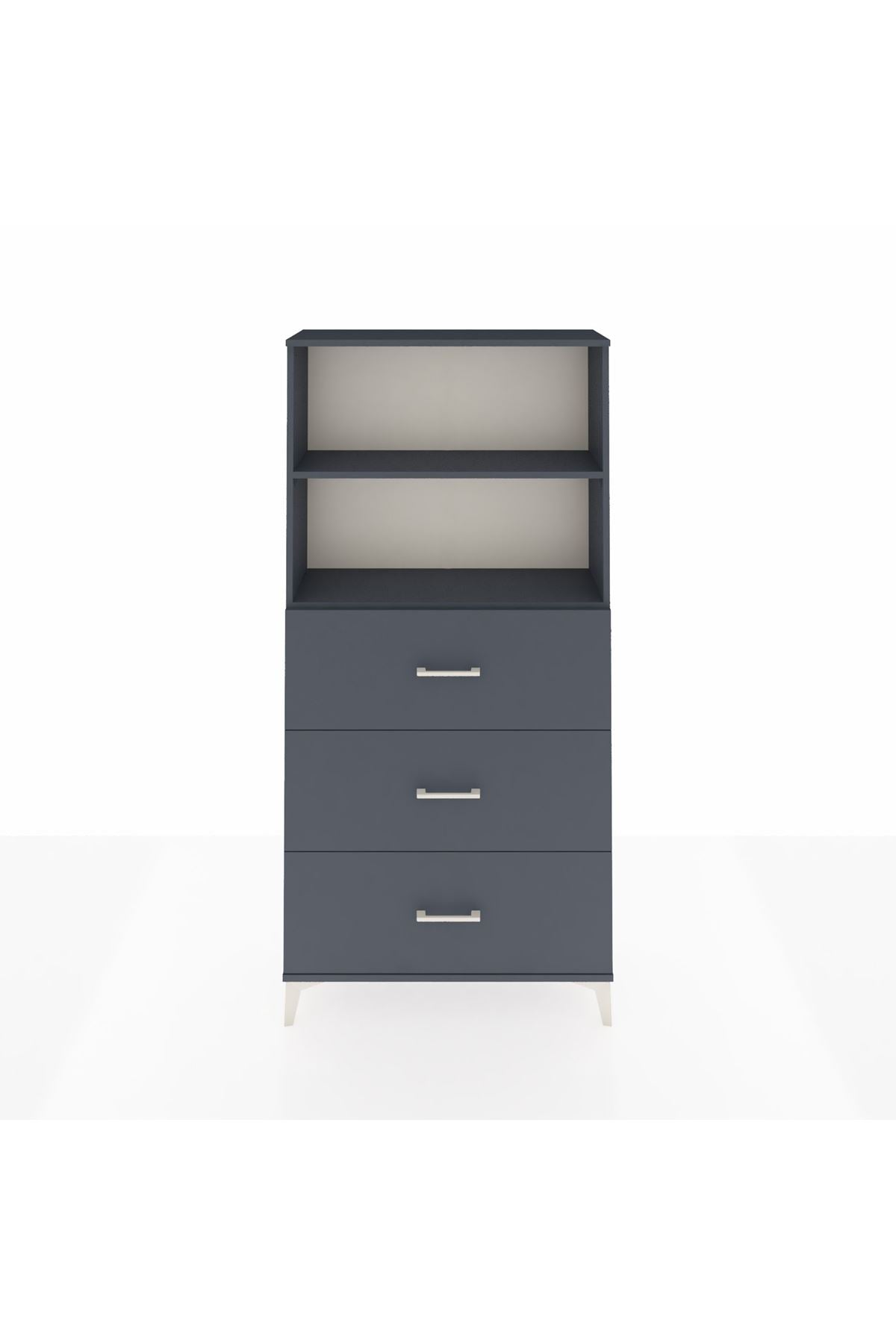 Arges Dolap 2 Raflı 3 Çekmeceli 88x30x182 - S24M052V5A