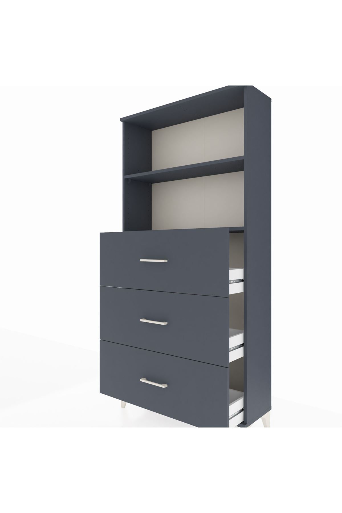 Arges Dolap 2 Raflı 3 Çekmeceli 88x30x182 - S24M052V5A
