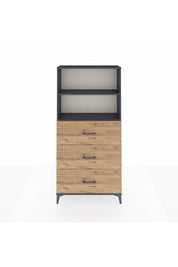Arges Dolap 2 Raflı 3 Çekmeceli 88x30x182 - S24M052V6A