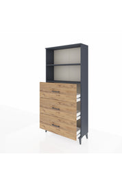 Arges Dolap 2 Raflı 3 Çekmeceli 88x30x182 - S24M052V6A