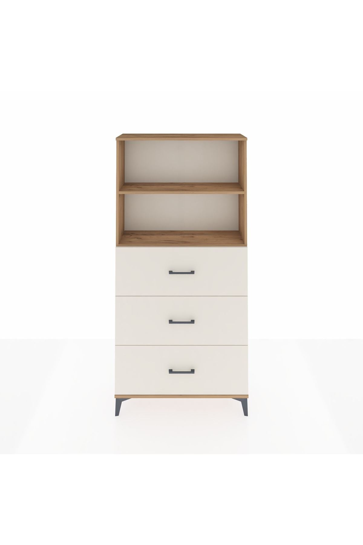 Arges Dolap 2 Raflı 3 Çekmeceli 88x30x182 - S24M052V7A
