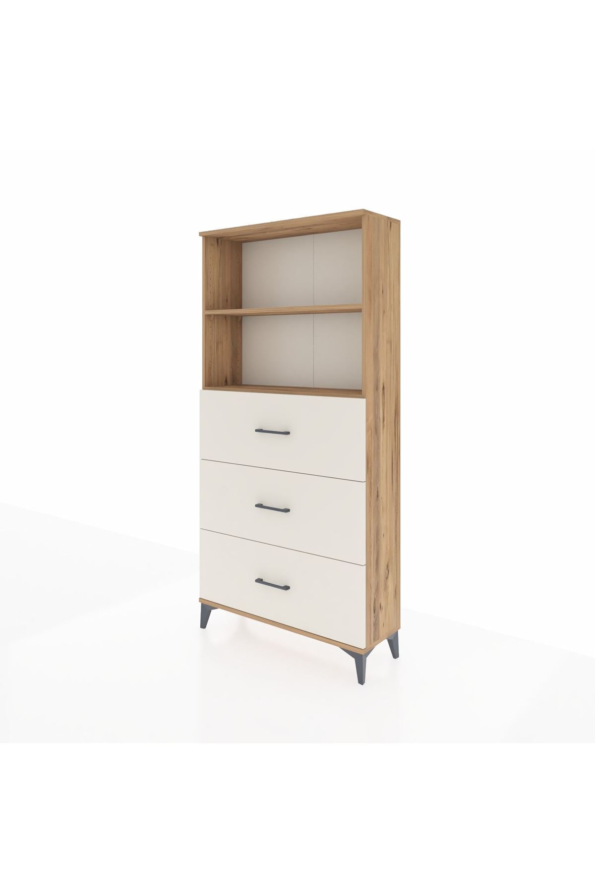 Arges Dolap 2 Raflı 3 Çekmeceli 88x30x182 - S24M052V7A