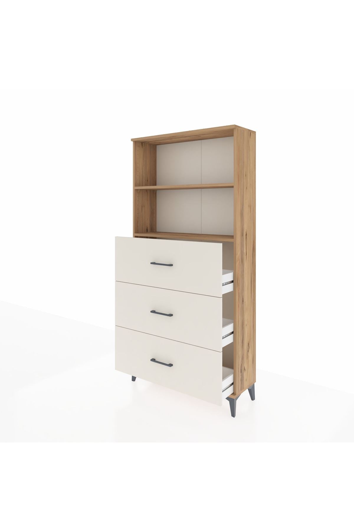 Arges Dolap 2 Raflı 3 Çekmeceli 88x30x182 - S24M052V7A