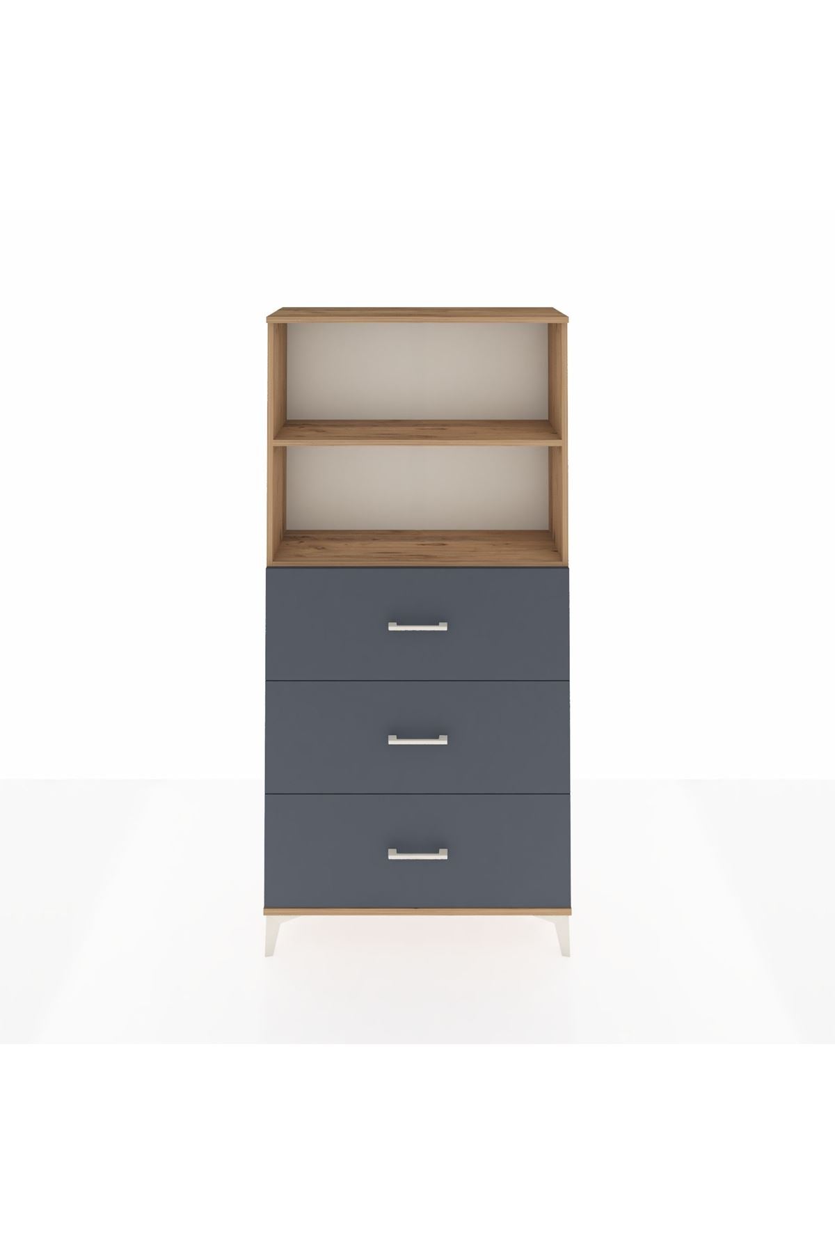 Arges Dolap 2 Raflı 3 Çekmeceli 88x30x182 - S24M052V8A