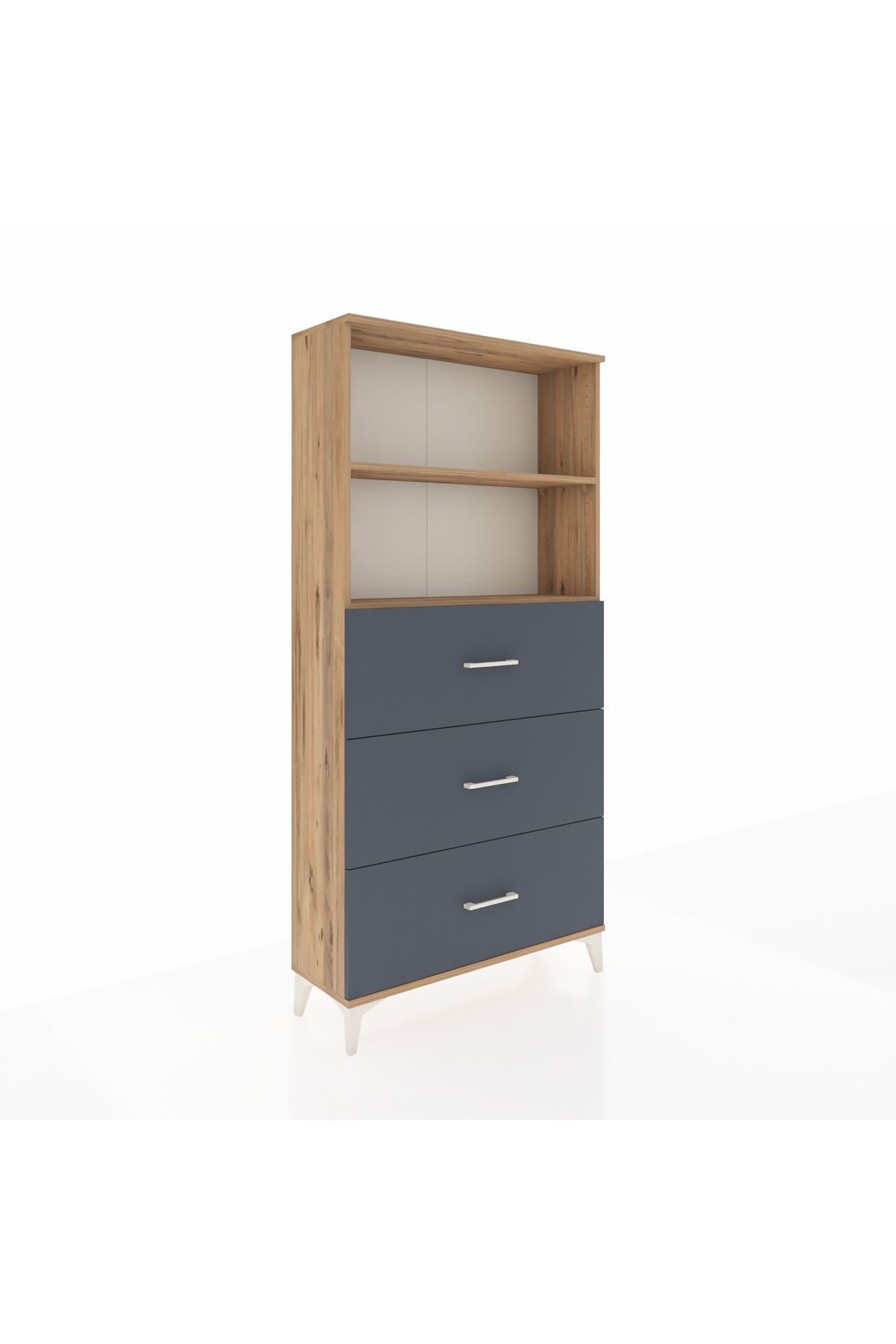 Arges Dolap 2 Raflı 3 Çekmeceli 88x30x182 - S24M052V8A