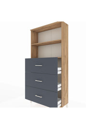 Arges Dolap 2 Raflı 3 Çekmeceli 88x30x182 - S24M052V8A