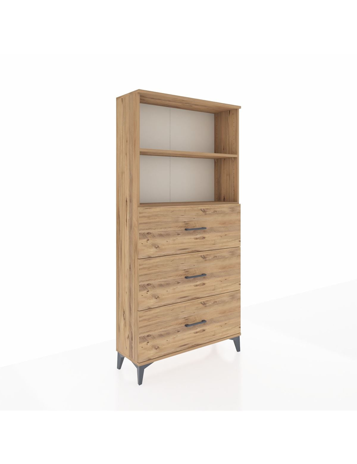 Arges Dolap 2 Raflı 3 Çekmeceli 88x30x182 - S24M052V9A