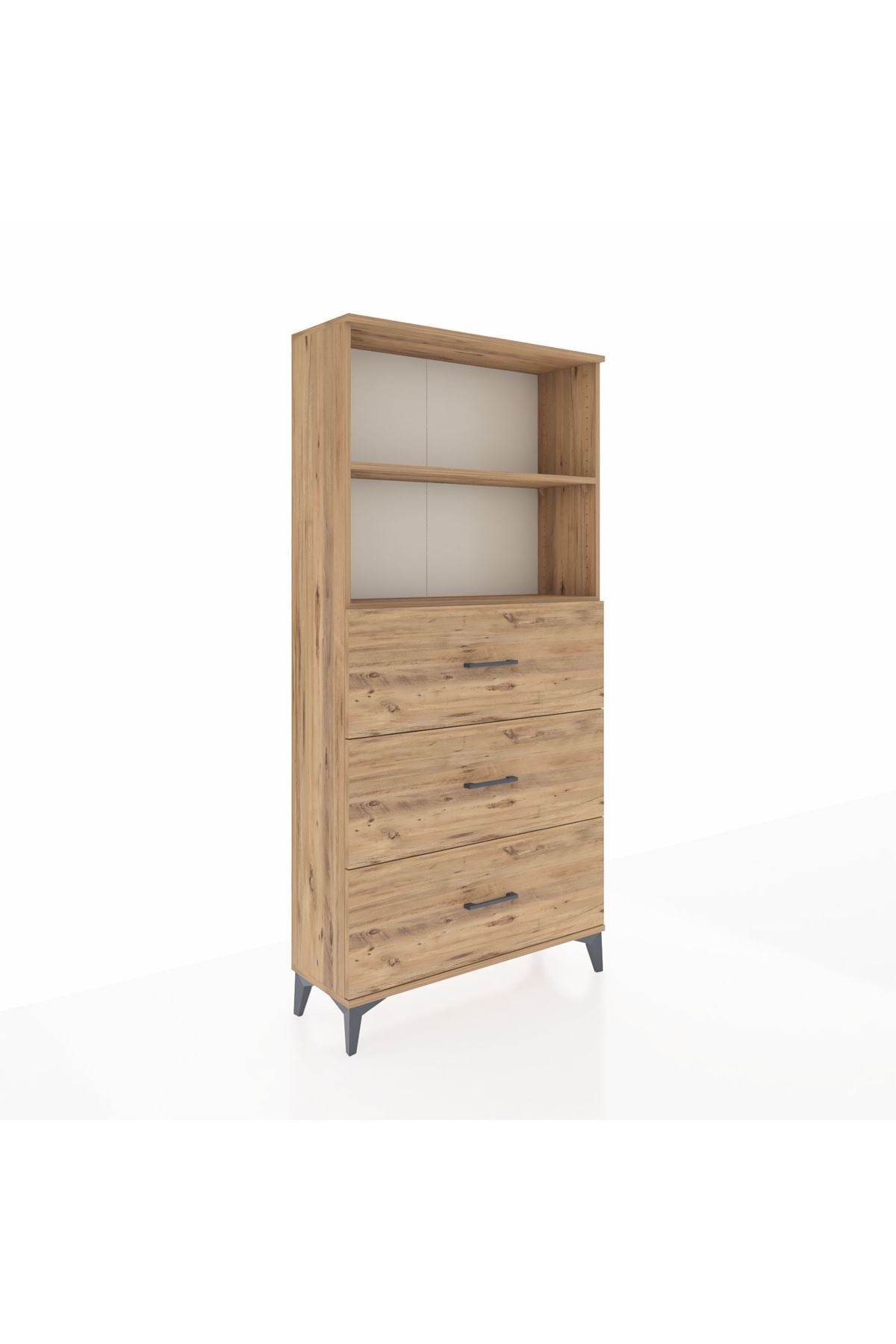 Arges Dolap 2 Raflı 3 Çekmeceli 88x30x182 - S24M052V9A