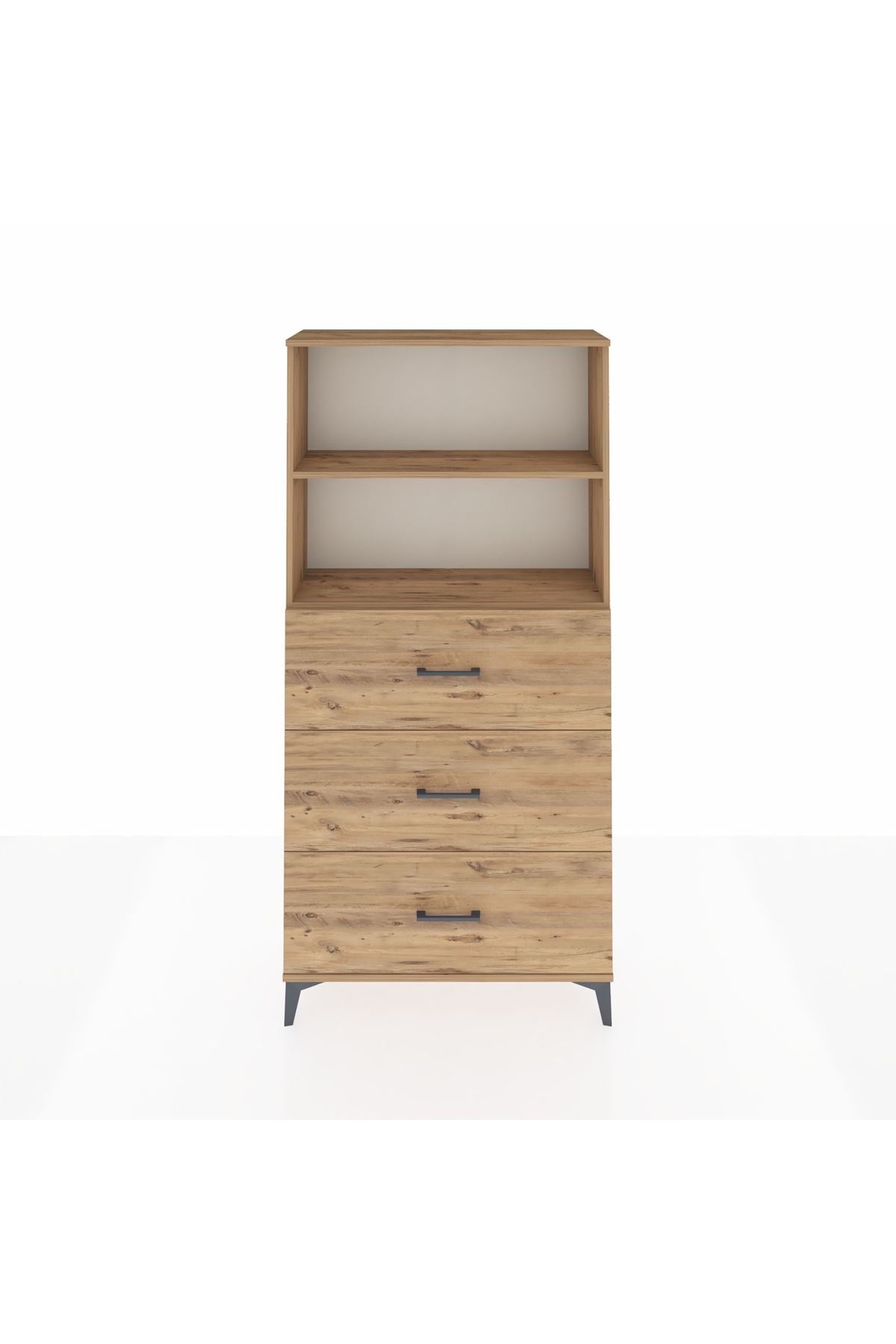 Arges Dolap 2 Raflı 3 Çekmeceli 88x30x182 - S24M052V9A