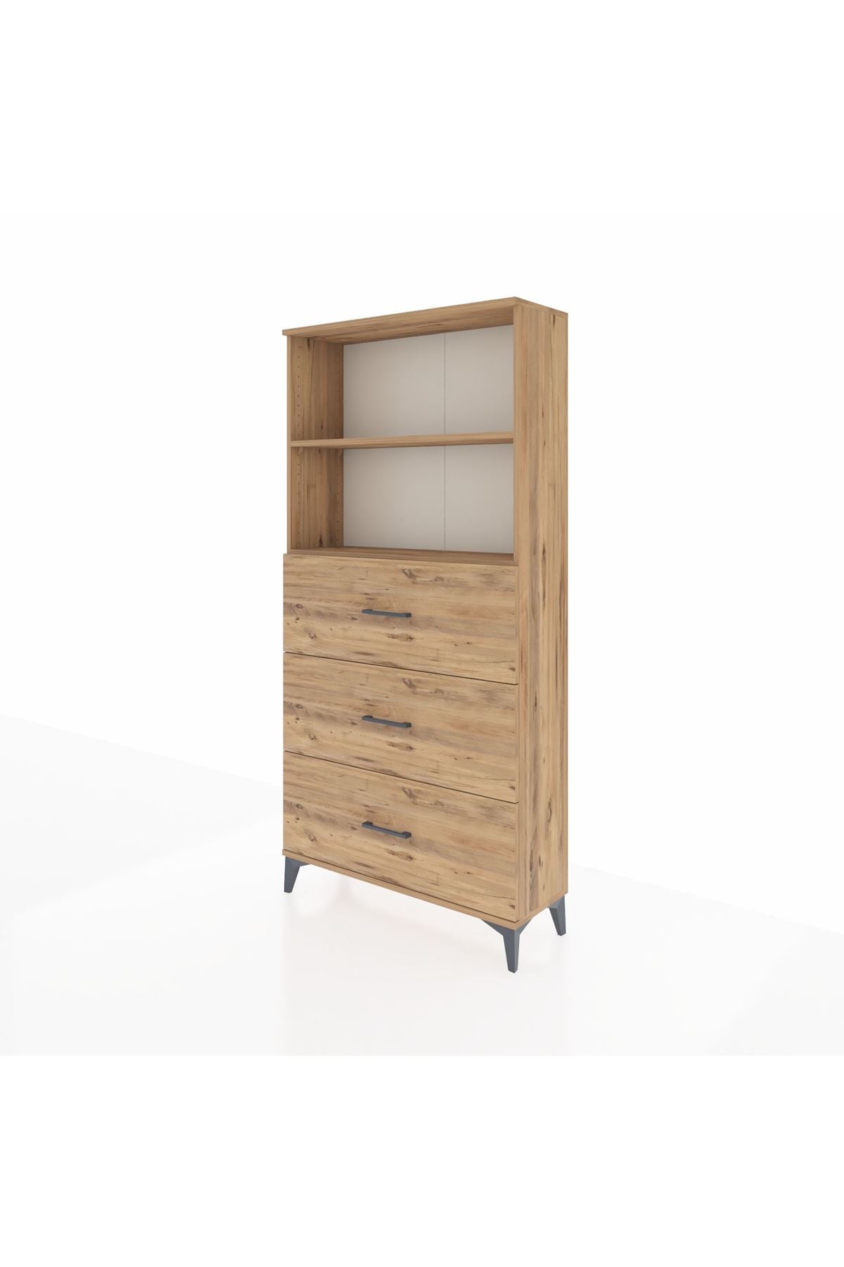 Arges Dolap 2 Raflı 3 Çekmeceli 88x30x182 - S24M052V9A