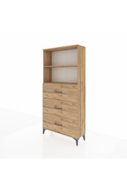 Arges Dolap 2 Raflı 3 Çekmeceli 88x30x182 - S24M052V9A