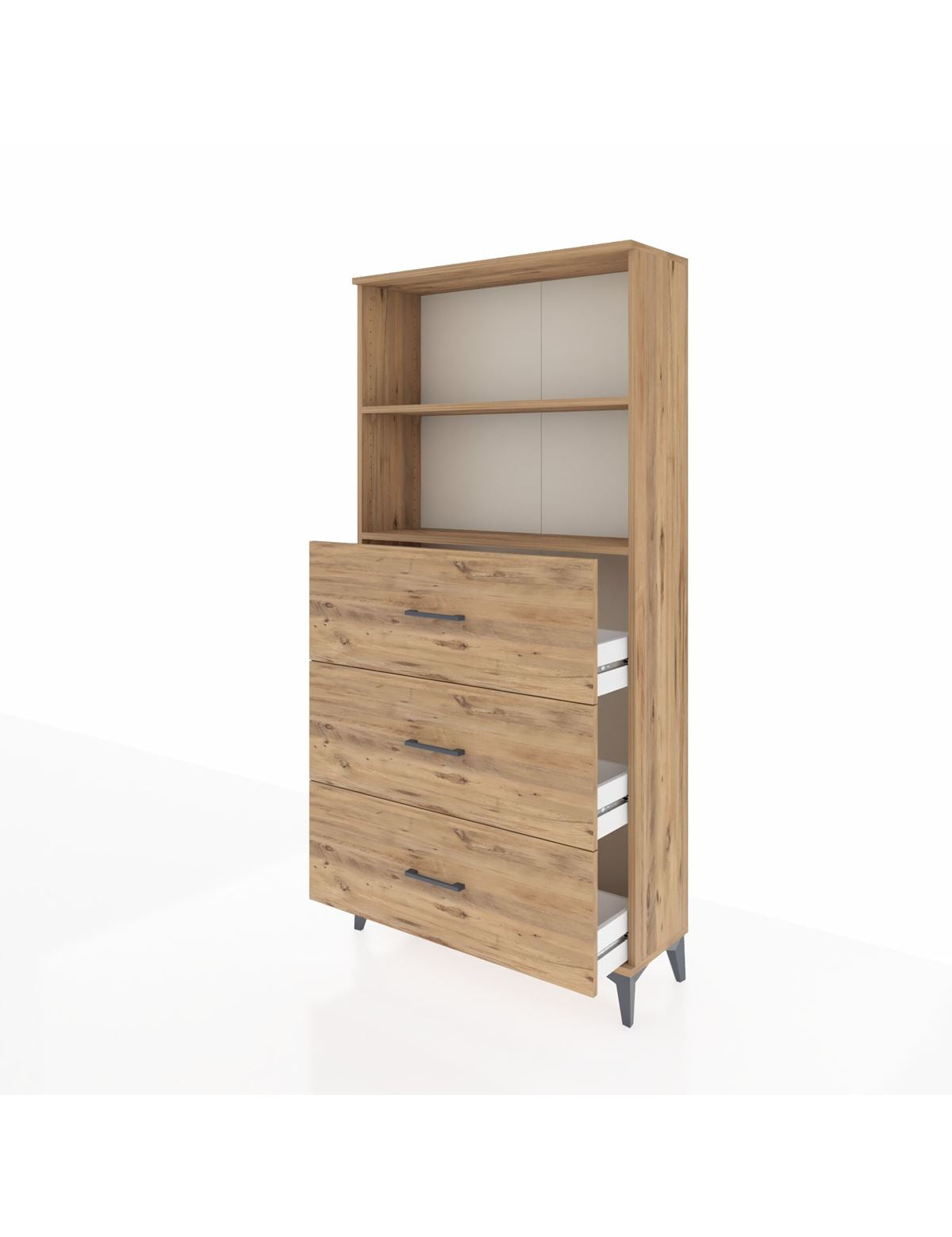 Arges Dolap 2 Raflı 3 Çekmeceli 88x30x182 - S24M052V9A