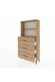 Arges Dolap 2 Raflı 3 Çekmeceli 88x30x182 - S24M052V9A