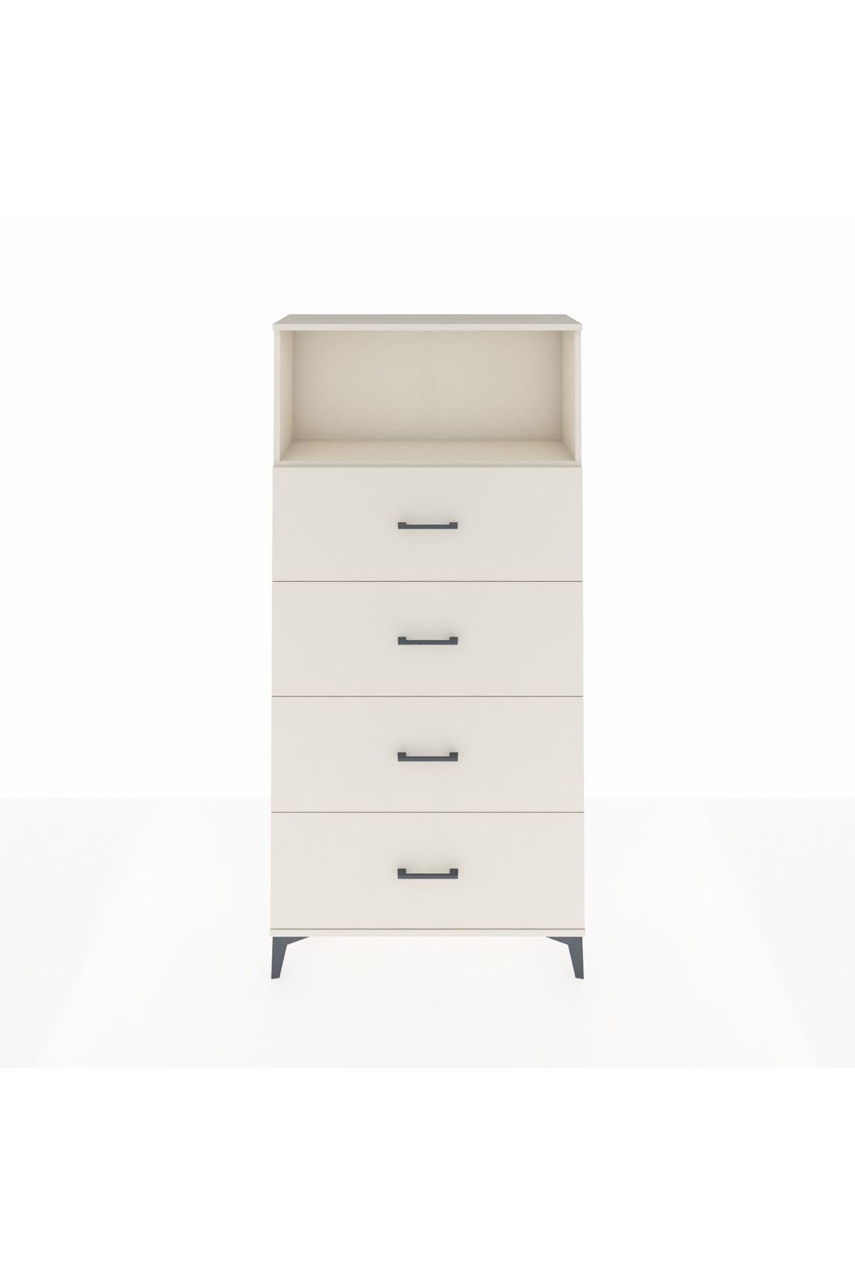 Arges Dolap 2 Raflı 4 Çekmeceli 88x30x182 - S24M053V1A