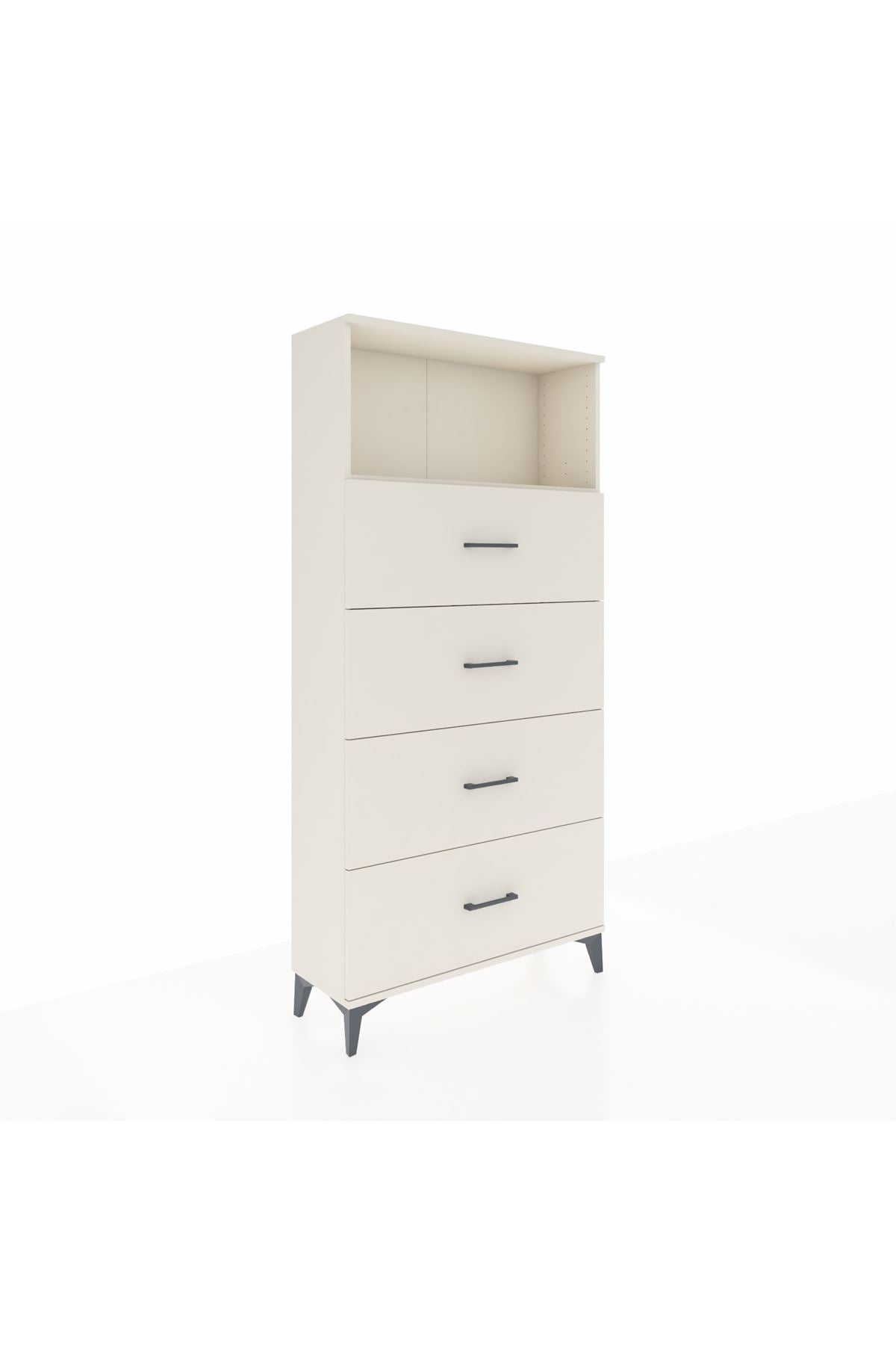 Arges Dolap 2 Raflı 4 Çekmeceli 88x30x182 - S24M053V1A