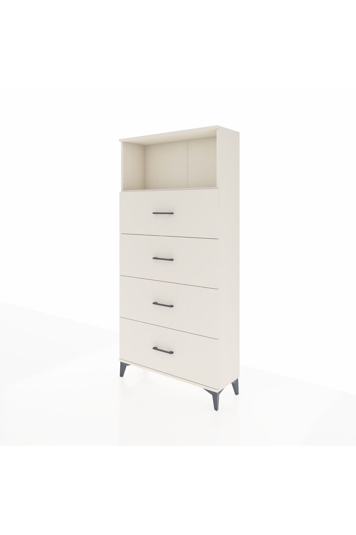 Arges Dolap 2 Raflı 4 Çekmeceli 88x30x182 - S24M053V1A