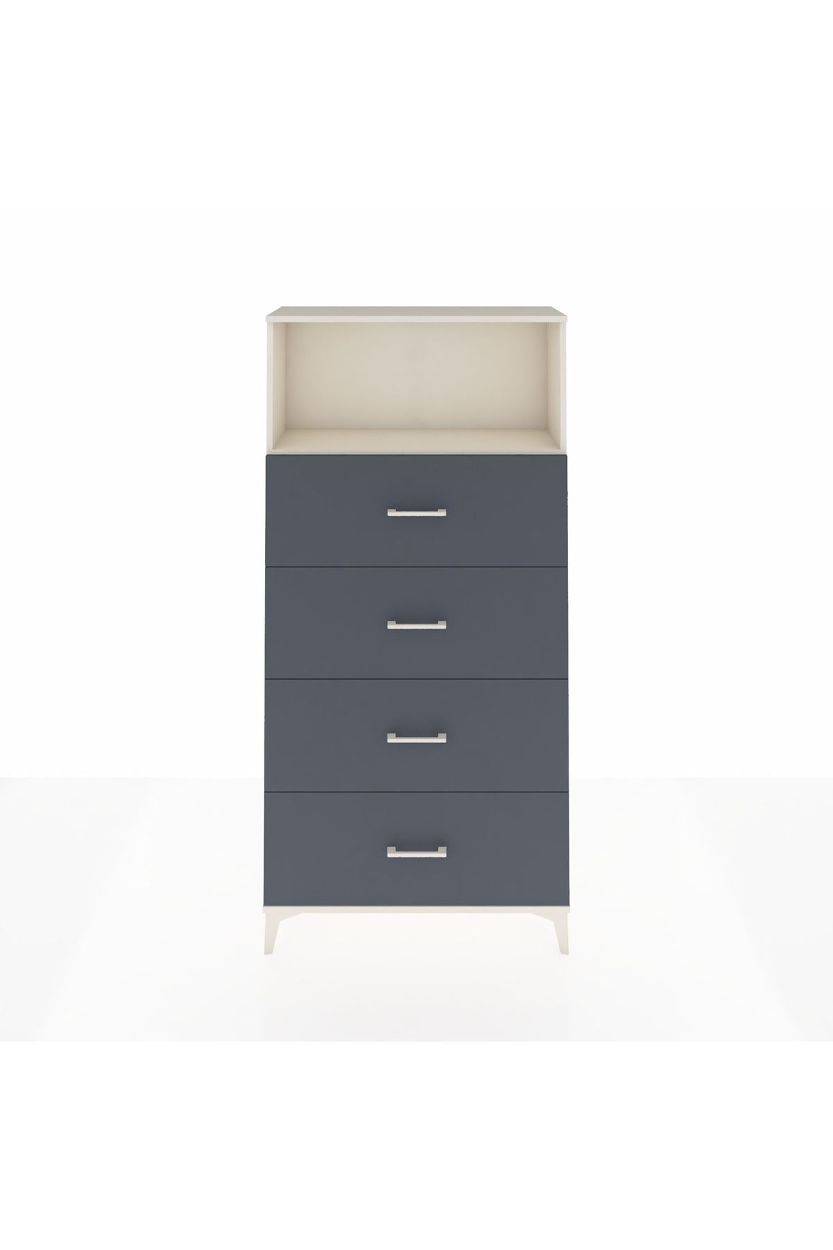 Arges Dolap 2 Raflı 4 Çekmeceli 88x30x182 - S24M053V2A
