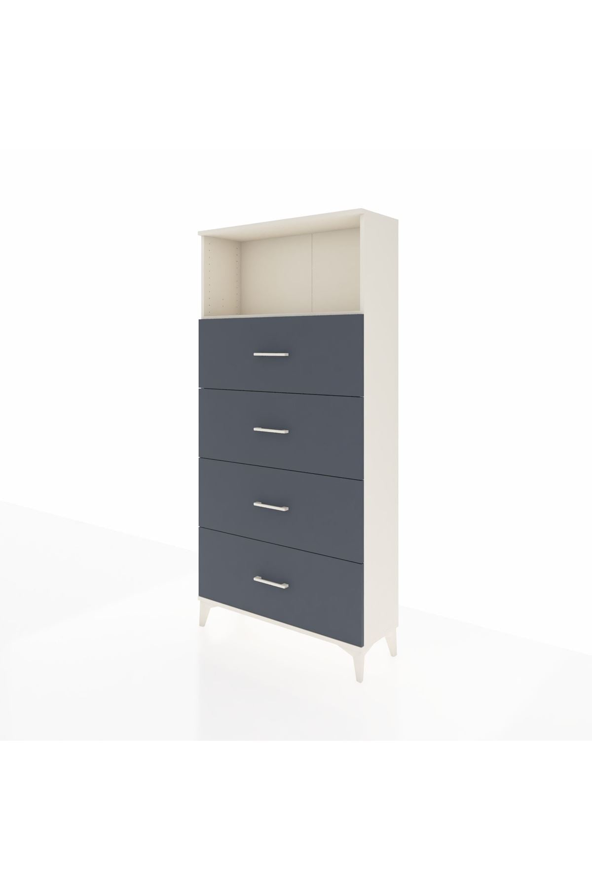 Arges Dolap 2 Raflı 4 Çekmeceli 88x30x182 - S24M053V2A