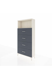 Arges Dolap 2 Raflı 4 Çekmeceli 88x30x182 - S24M053V2A