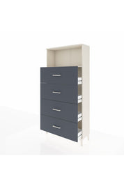 Arges Dolap 2 Raflı 4 Çekmeceli 88x30x182 - S24M053V2A