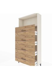 Arges Dolap 2 Raflı 4 Çekmeceli 88x30x182 - S24M053V3A