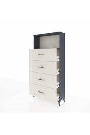 Arges Dolap 2 Raflı 4 Çekmeceli 88x30x182 - S24M053V4A