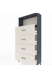 Arges Dolap 2 Raflı 4 Çekmeceli 88x30x182 - S24M053V4A