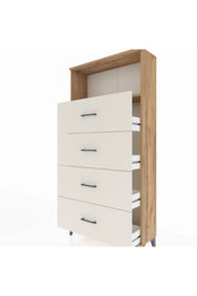 Arges Dolap 2 Raflı 4 Çekmeceli 88x30x182 - S24M053V7A