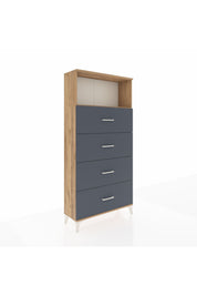 Arges Dolap 2 Raflı 4 Çekmeceli 88x30x182 - S24M053V8A