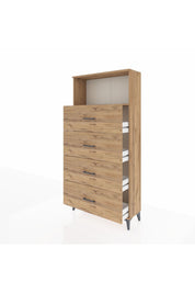 Arges Dolap 2 Raflı 4 Çekmeceli 88x30x182 - S24M053V9A
