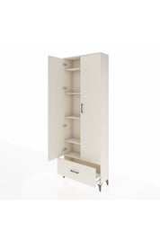 Arges Dolap 5 Raflı Tek Çekmeceli 2 Kapaklı 88x30x243 - S33M001V1A
