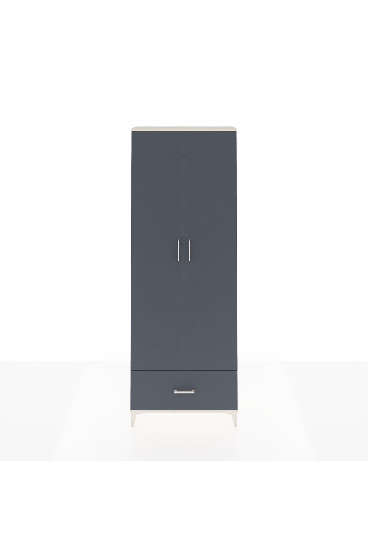 Arges Dolap 5 Raflı Tek Çekmeceli 2 Kapaklı 88x30x243 - S33M001V2A