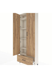 Arges Dolap 5 Raflı Tek Çekmeceli 2 Kapaklı 88x30x243 - S33M001V3A