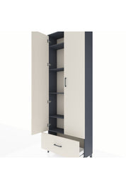 Arges Dolap 5 Raflı Tek Çekmeceli 2 Kapaklı 88x30x243 - S33M001V4A