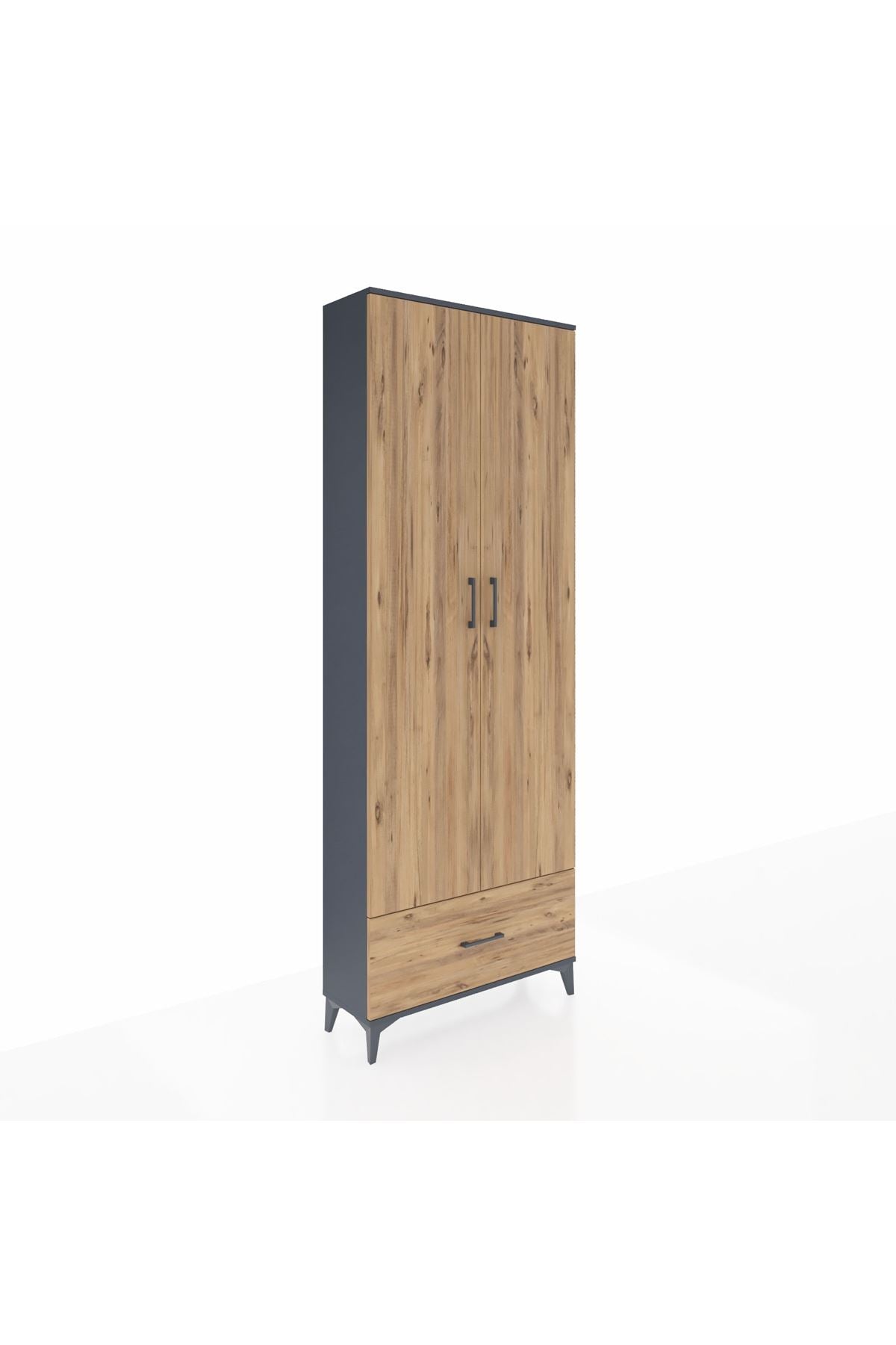 Arges Dolap 5 Raflı Tek Çekmeceli 2 Kapaklı 88x30x243 - S33M001V6A