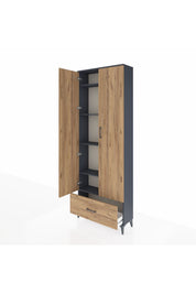 Arges Dolap 5 Raflı Tek Çekmeceli 2 Kapaklı 88x30x243 - S33M001V6A