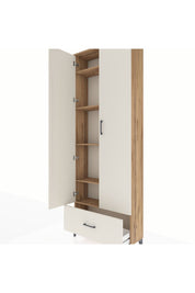 Arges Dolap 5 Raflı Tek Çekmeceli 2 Kapaklı 88x30x243 - S33M001V7A