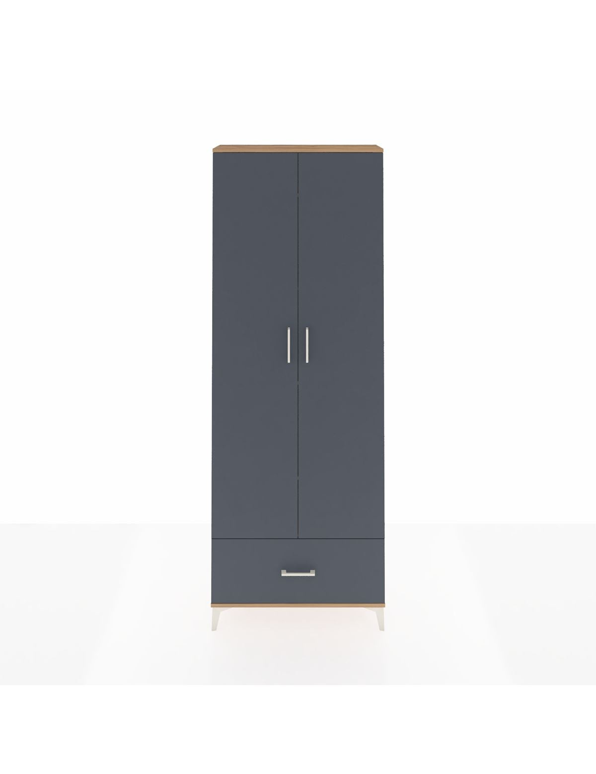 Arges Dolap 5 Raflı Tek Çekmeceli 2 Kapaklı 88x30x243 - S33M001V8A