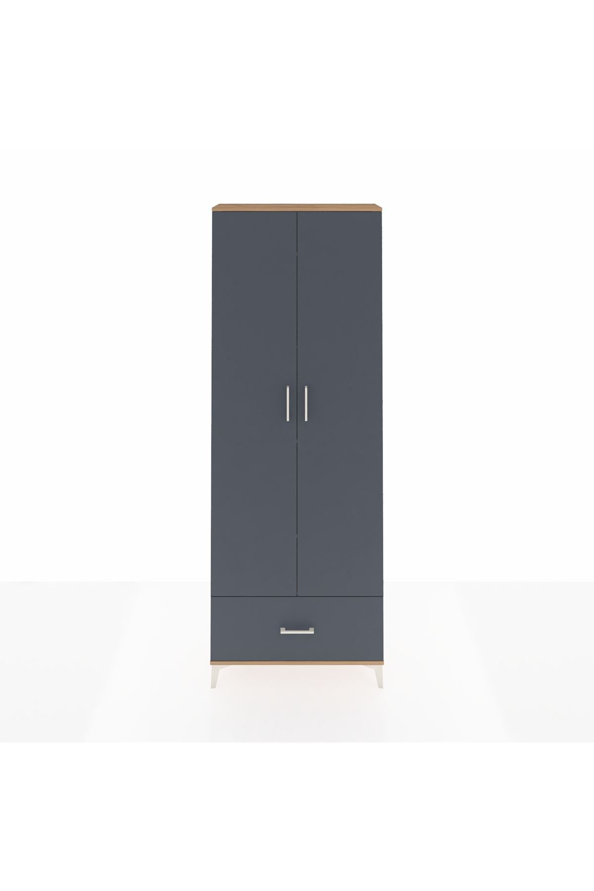 Arges Dolap 5 Raflı Tek Çekmeceli 2 Kapaklı 88x30x243 - S33M001V8A