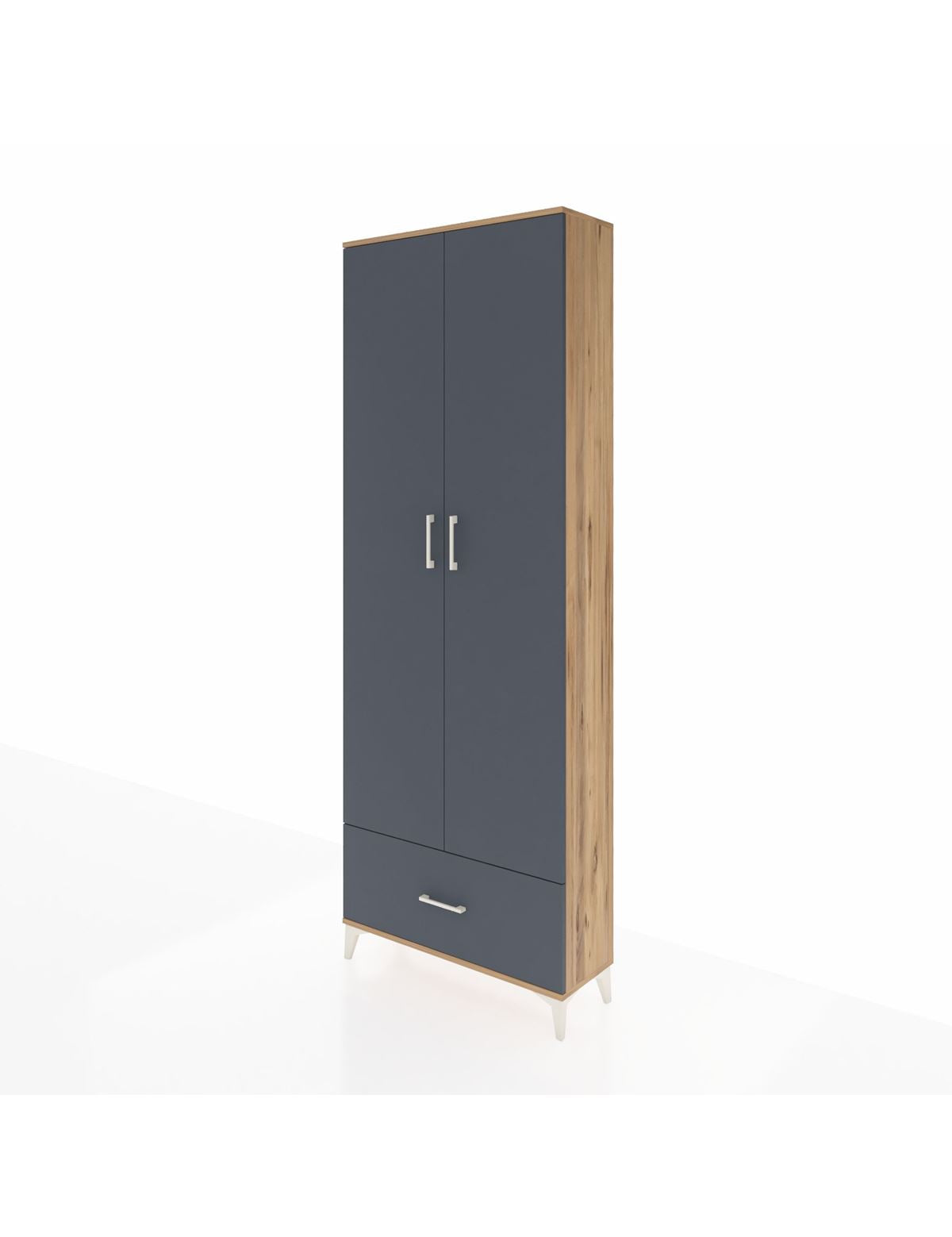 Arges Dolap 5 Raflı Tek Çekmeceli 2 Kapaklı 88x30x243 - S33M001V8A