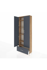Arges Dolap 5 Raflı Tek Çekmeceli 2 Kapaklı 88x30x243 - S33M001V8A