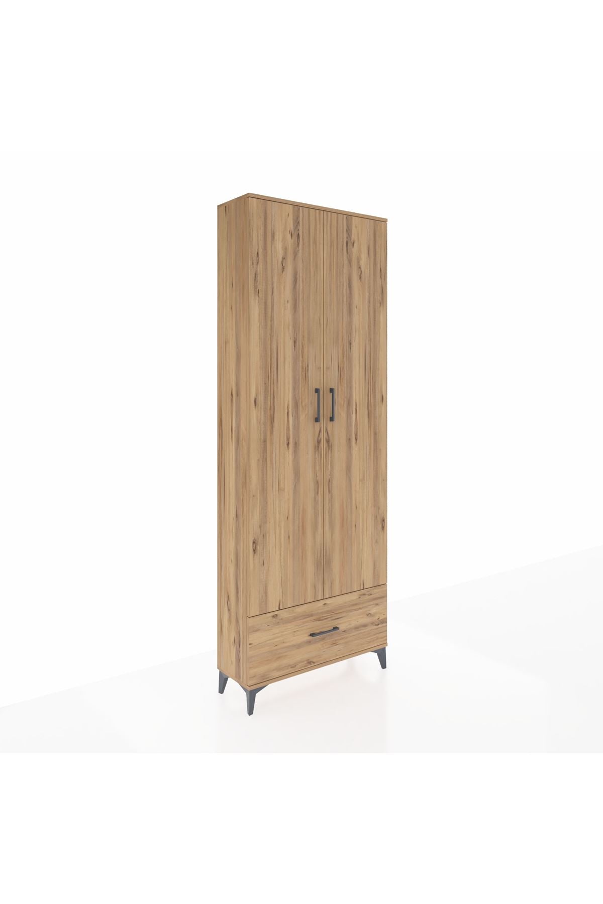 Arges Dolap 5 Raflı Tek Çekmeceli 2 Kapaklı 88x30x243 - S33M001V9A