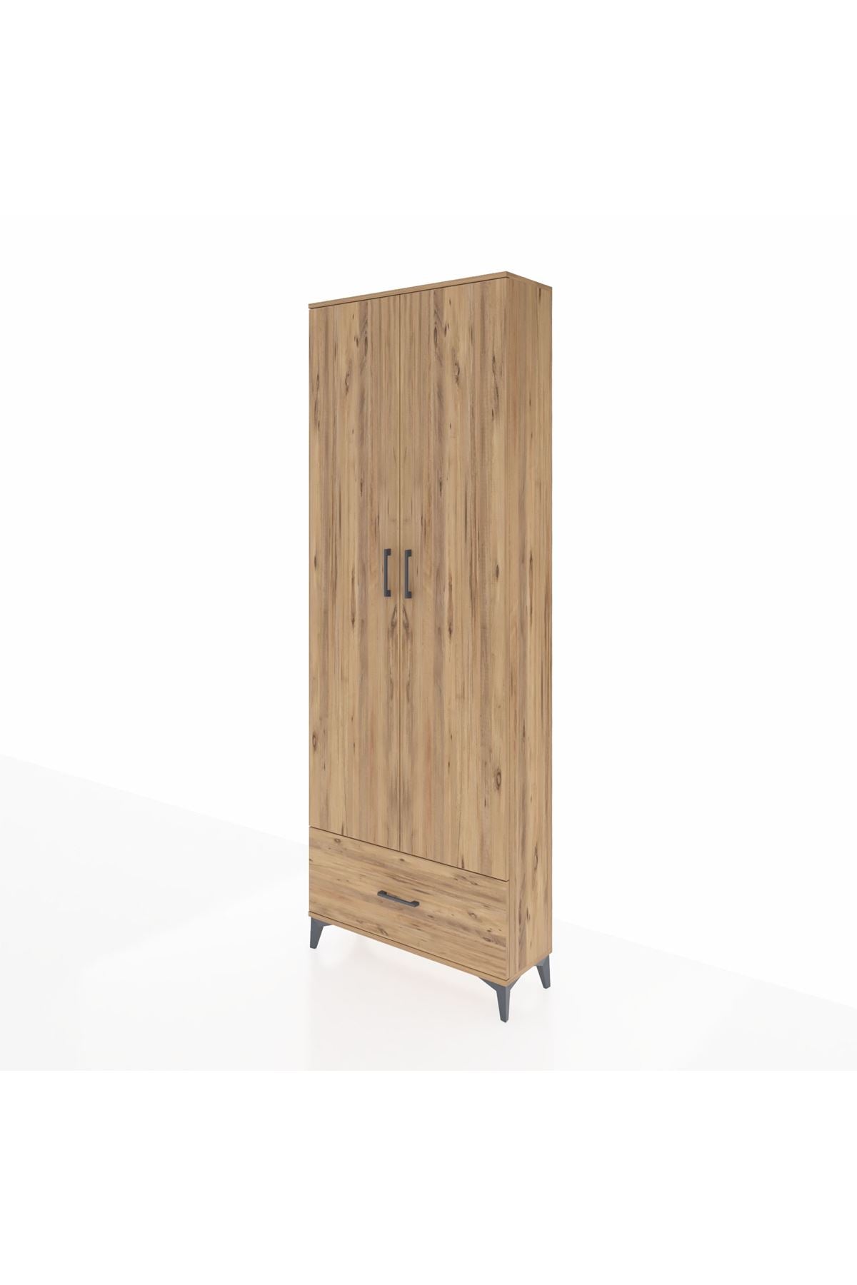 Arges Dolap 5 Raflı Tek Çekmeceli 2 Kapaklı 88x30x243 - S33M001V9A