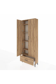 Arges Dolap 5 Raflı Tek Çekmeceli 2 Kapaklı 88x30x243 - S33M001V9A