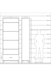 Arges Dolap 5 Raflı Tek Çekmeceli 88x30x243 - S33M002V9A