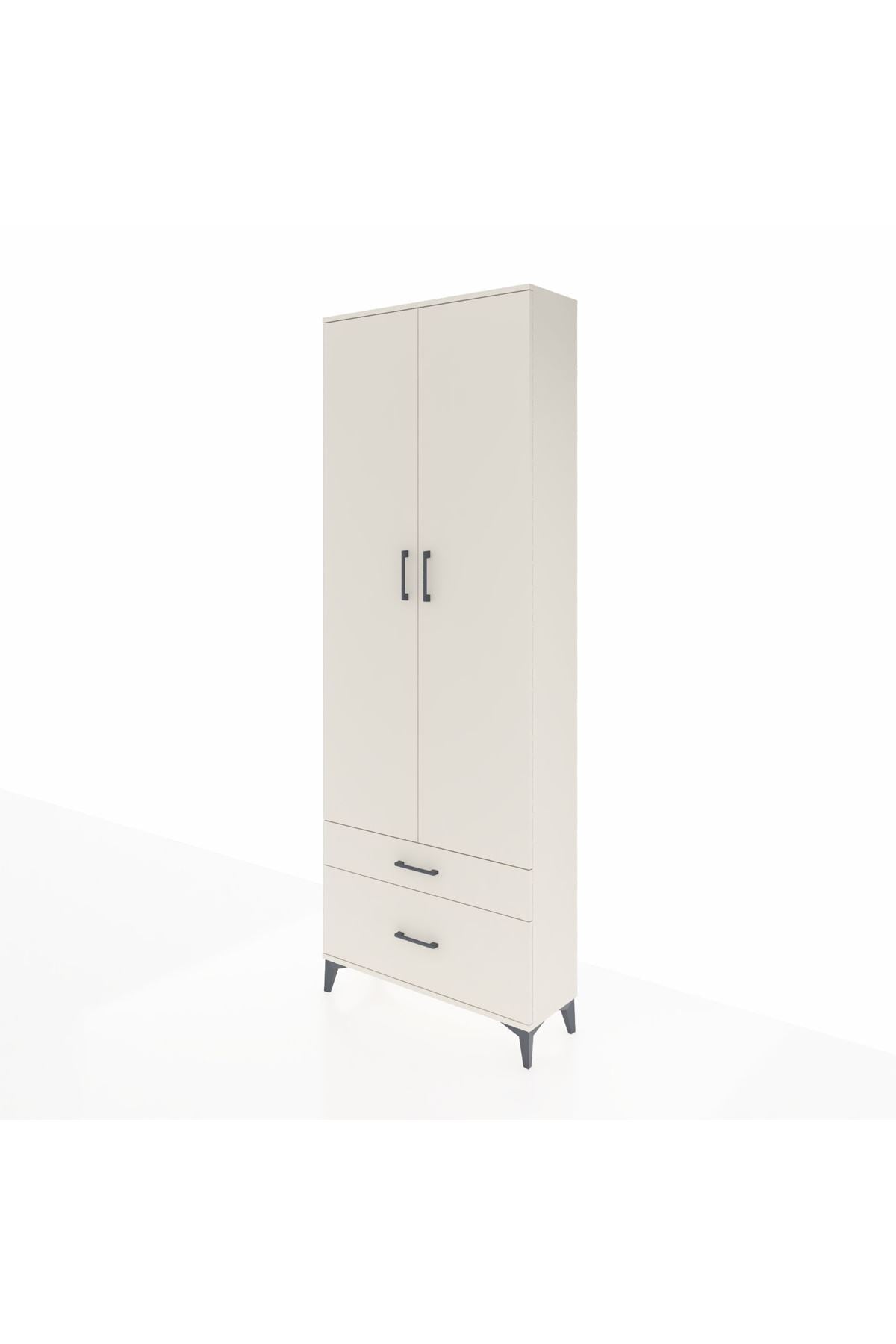 Arges Dolap 4 Raflı 2 Çekmeceli 2 Kapaklı 88x30x243 - S33M003V1A
